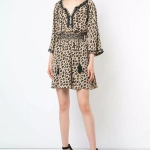 Kobi Halperin Silk Animal Print dress M